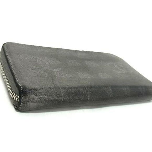 CHANEL Gray Leather Logo Wallet - Picture 2 of 6